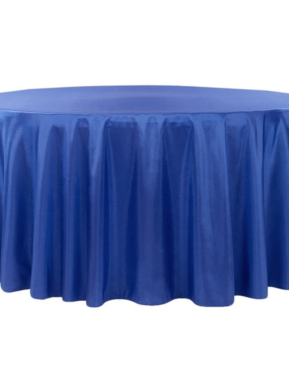 Royal Blue Round Satin Tablecloth